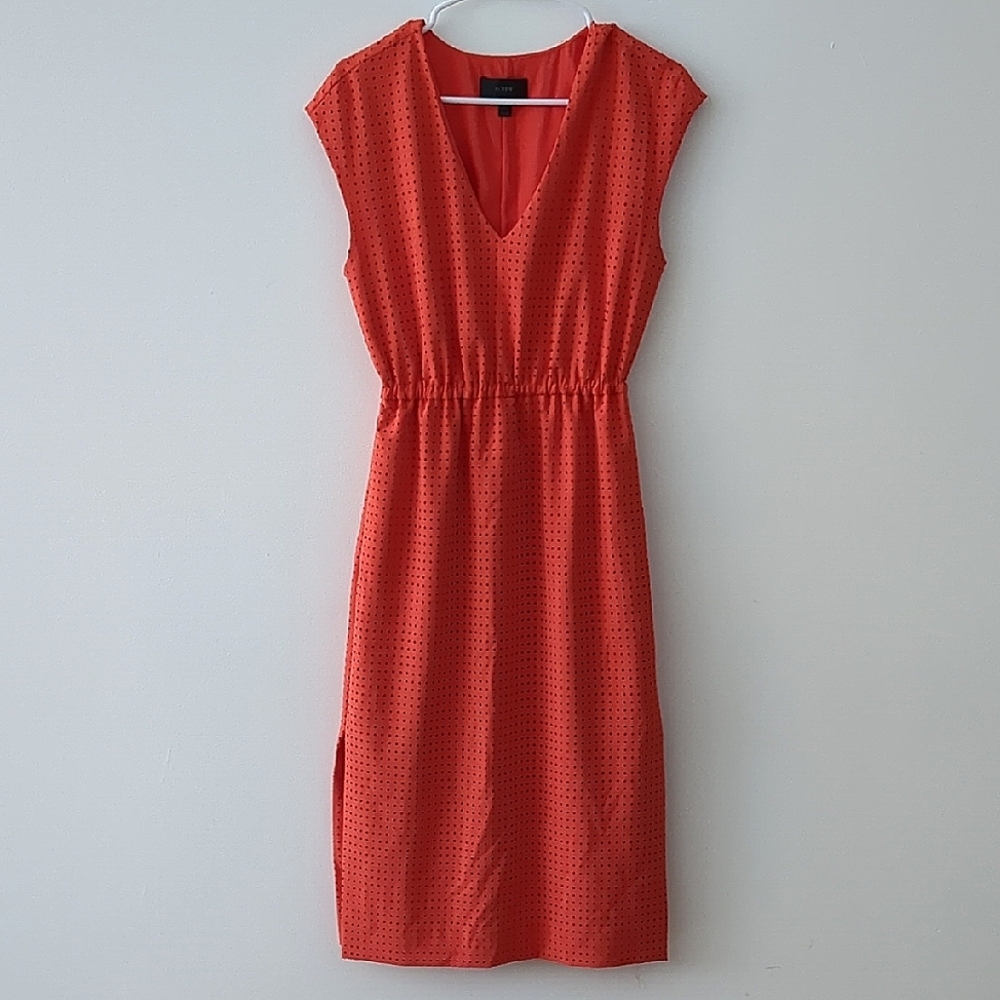 Coral V-Neck Dress